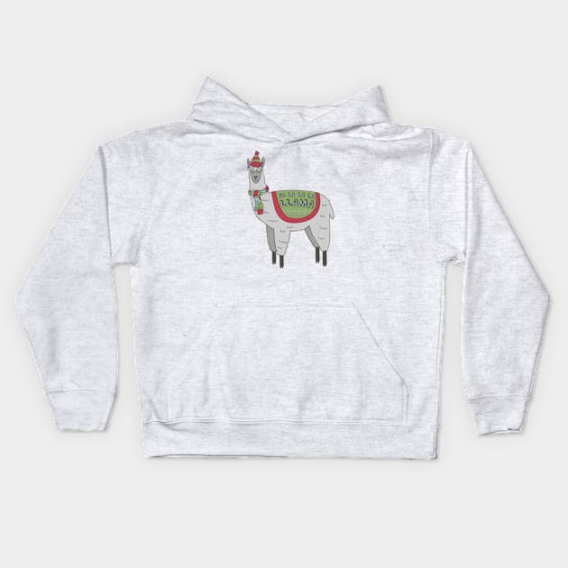 Fa La La La Llama Kids Hoodie by robyriker